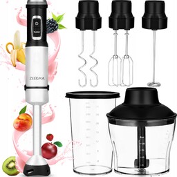 Mocny Blender Ręczny Wielofunkcyjny Turbo 1500W Akcesoria
