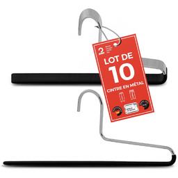 MAWA Wieszak na spodnie, zestaw 10 oszczędzających miejsce