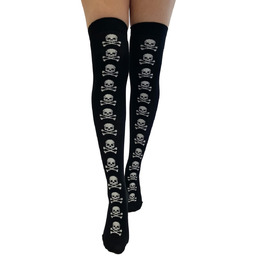 nadkolanówki ALL OVER SKULL AND CROSSBONES czarne