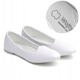 Buty komunijne wew.SKÓRA baleriny Zgrabne lekkie Wojtyłko 38