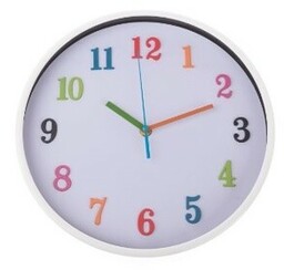 Zegar ścienny Happy number, śr. 30,5 cm, plastik