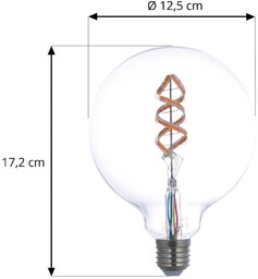 LUUMR Inteligentne ściemnialne żarówki LED E27 G125 RGBW