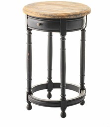 Stolik Margaret 45x72 black&natural, 45 x 45 x