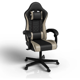 FOTEL GAMINGOWY BIUROWY KUBEŁKOWY GRACZA OBROTOWY HYPERSEAT CZARNY