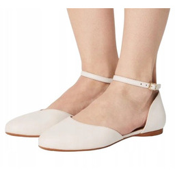 ANNA FIELD DAMSKIE BALERINY SKÓRZANE BIAŁE PŁASKIE 40