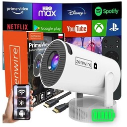 Zenwire Mini Projektor Android Wifi Rzutnik Full HD