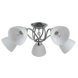 Lampa wisząca Lugano PND-5643-5 chrom/biały