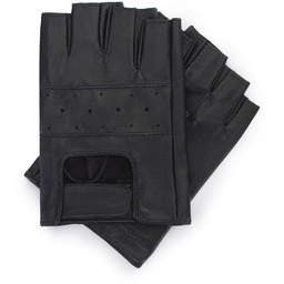 Męskie rękawiczki skórzane samochodowe na rzep