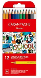 Kredki permanentne School Line 12 kolorów - Carandache
