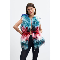 Desigual Kamizelka z syntetycznego futra M.C. Lacroix