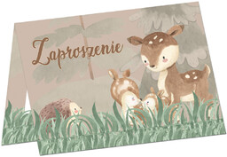 Zaproszenia urodzinowe Leśne Zwierzątka - 6 szt.