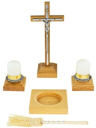 Komplet kolędowy z drewna bukowego, jasny