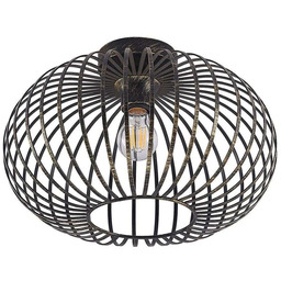 Lindby - Rosalea Lampa Sufitowa Black/Brass