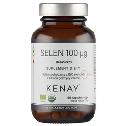 Kenay Selen 100 mcg Organiczny, 60 kaps. ->