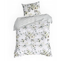 Pościel 140x200 2 części satyna bawełniana miękka dwustronna