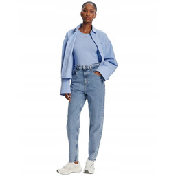 TOMMY JEANS JEANSY MOM JEANS WYSOKI STAN NIEBIESKIE