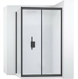 Czarna kabina prysznicowa, narożna 100x80 Rapid Fold Rea