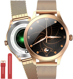 Zegarek SMARTWATCH G. Rossi SW014G-2-4D2-1 Stal + czerwony