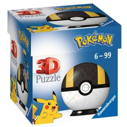 Ravensburger, puzzle 3D, Kula Pokemon czarna, 54 el.