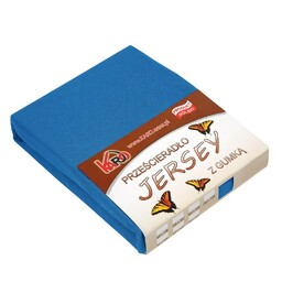 KARO Prześcieradło jersey z gumką 140x200 chabrowe 032