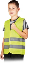 KAMIZELKA OSTRZEGAWCZA REIS KOS-KIDS; ŻÓŁTY (XS(120/140cm))