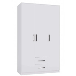 Edinos Biała dwudrzwiowa szafa do sypialni E3-L38