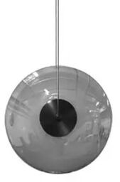 Azzardo Szklana lampa wisząca ANDORA przydymiona czarna LED