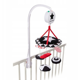 Canpol Kontrastowa pluszowa karuzela sensoryczna z pozytywką Sensory