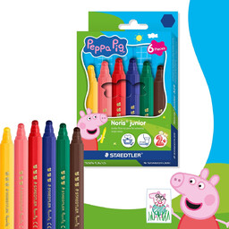 Flamastry Świnka Peppa STAEDTLER Noris Junior 6 kolorów