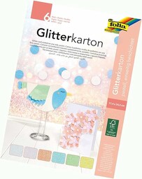 folia 85239  blok z brokatowego kartonu pastelowego,