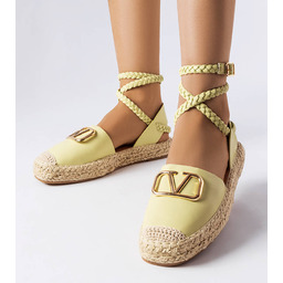 Zielone wiązane espadryle Parent-36