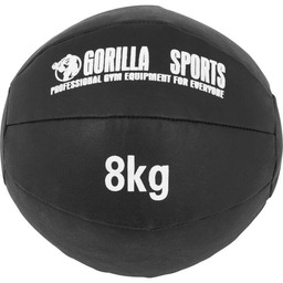 8kg Piłka lekarska ze skóry syntetycznej Gorilla Sports