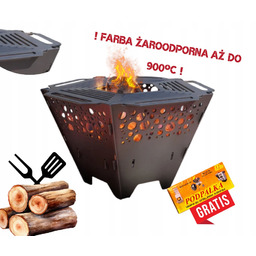 Okrągłe Żaroodporne Palenisko Grill Do Ogrodu 80cm Ruszt