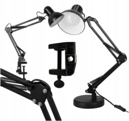 Lampka na biurko - czarna metalowa lampa