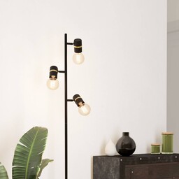EGLO Lampa stojąca Lurone, czarny, salon / jadalnia,