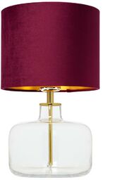 Kaspa Bordowa lampka sypialniana LORA 41070111 materiałowa lampa