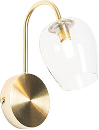 Klasyczna złota kinkiety ze szkłem - Elien