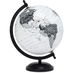 Abbott Collection 57-LATITUDE-19 wirująca mała kula dekoracyjna, szary/czarny,