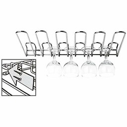 Paderno 44060-01 szklany stojak zawieszony bufet, stal nierdzewna,