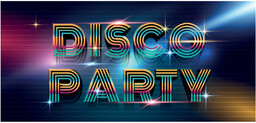 Plakat Disco Party - 70x33 cm