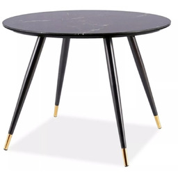 Stół Cyryl II czarny okrągły 100 cm