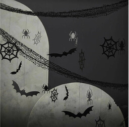 Girlanda halloweenowa Pająki i nietoperze - 4 m