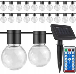 Girlanda solarna Led ogrodowa 50 x żarówek Lampki