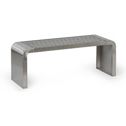 Ławka parkowa RESTO, 1200 mm, stal nierdzewna