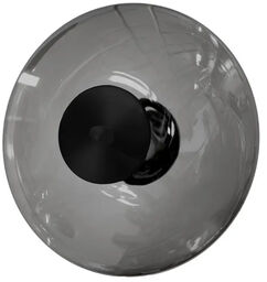 Azzardo Okrągła lampa ścienna ANDORA czarna przydymiona LED