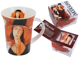 KUBEK PORCELANOWY CARMANI - MODIGLIANI Kobieta w kapeluszu