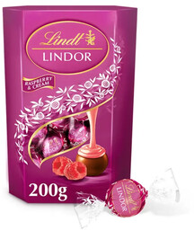 Bombonierka Lindt Lindor Malinowa 200g