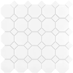 DUNIN mozaika ceramiczna Mini Octagon White 55 matt