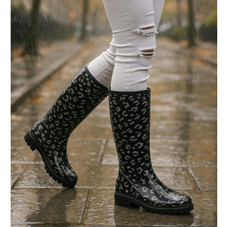 Kalosze damskie z wysoką cholewką Czarne