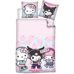 Pościel Kuromi 140x200 Pościel Hello Kitty And Friends